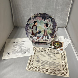 Walt Disney Snow White Collector's Plate "A Wish Come True" by Knowles