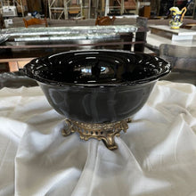 Cargar imagen en el visor de la galería, Large Castilian Porcelain Bowl with Brass Stand
