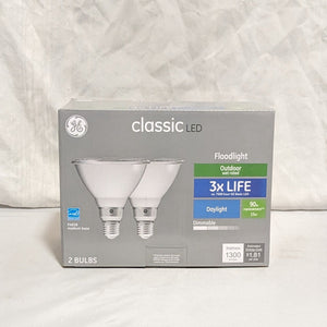 GE Classic 90 Watt LED Outdoor Dimmable Floodlight 2 Pack Daylight