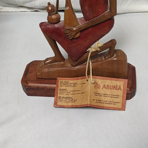 Brazilian Art Wooden Figure with Base