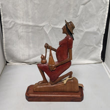 Load image into Gallery viewer, Brazilian Art Wooden Figure with Base
