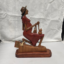 Load image into Gallery viewer, Brazilian Art Wooden Figure with Base
