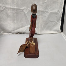 Load image into Gallery viewer, Brazilian Art Wooden Figure with Base
