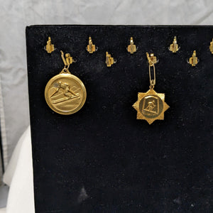 Set of Vintage Skiing Medal Medallions and Ski Pins