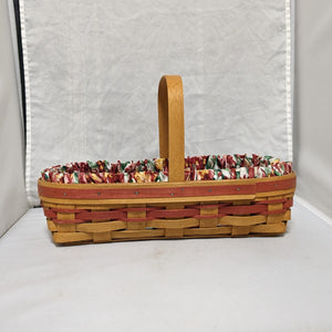 Longaberger 1995 May Series Tulip Basket with Red Accent Weaving