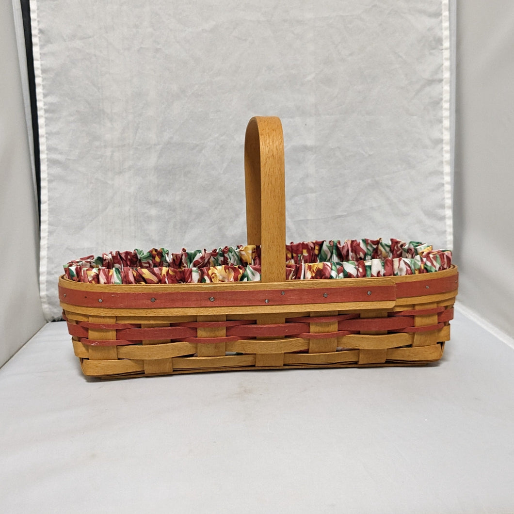 Longaberger 1995 May Series Tulip Basket with Red Accent Weaving