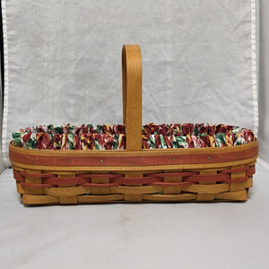 Longaberger 1995 May Series Tulip Basket with Red Accent Weaving