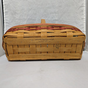 Longaberger 1995 May Series Tulip Basket with Red Accent Weaving