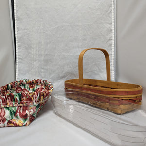 Longaberger 1995 May Series Tulip Basket with Red Accent Weaving