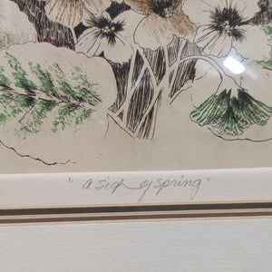 Limited Edition "A Sign of Spring" by Mamie Joe Rayburn, Signed and Numbered