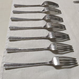 Wallace Brothers 1938 Roseanne Pattern Silverplate AA Flatware, Set of 44 Pieces