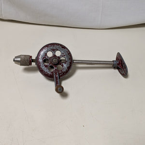 Vintage Eggbeater Hand Crank Drill Woodworking Tool With Side Handle