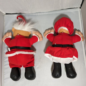 1991 I.T.B. Christmas Trolls Mr. and Mrs. Claus Plush Troll Dolls