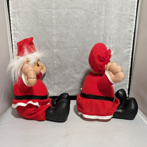 1991 I.T.B. Christmas Trolls Mr. and Mrs. Claus Plush Troll Dolls