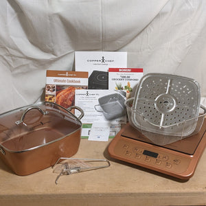 Copper Chef Induction Cooktop and Chef XL Casserole Pan Set