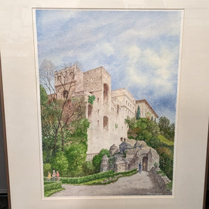 John Applegate Artwork - Print of Fortress, Title Unknown, Signed