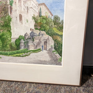 John Applegate Artwork - Print of Fortress, Title Unknown, Signed