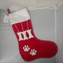 Cargar imagen en el visor de la galería, Front of stocking showing dog bones and paws
