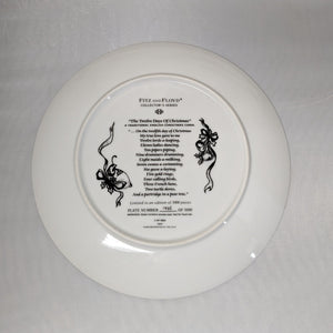 Back of Plate with Plate #, Manufacture stamp, and brief description